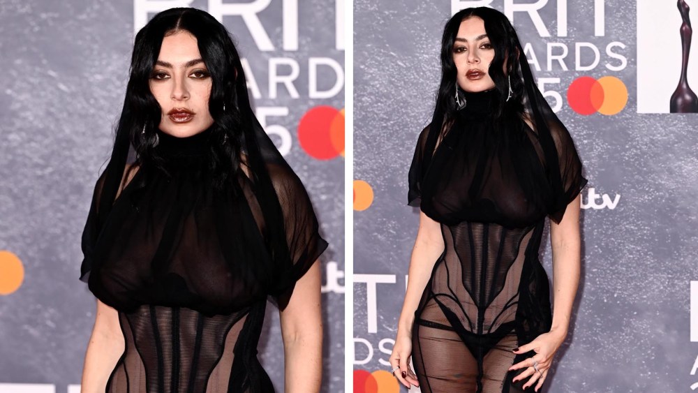 charli-xcx-goes-bold-with-dramatic-opacity-in-sheer-dilara-findikoglu-dress-for-brit-awards-2025-red carpet