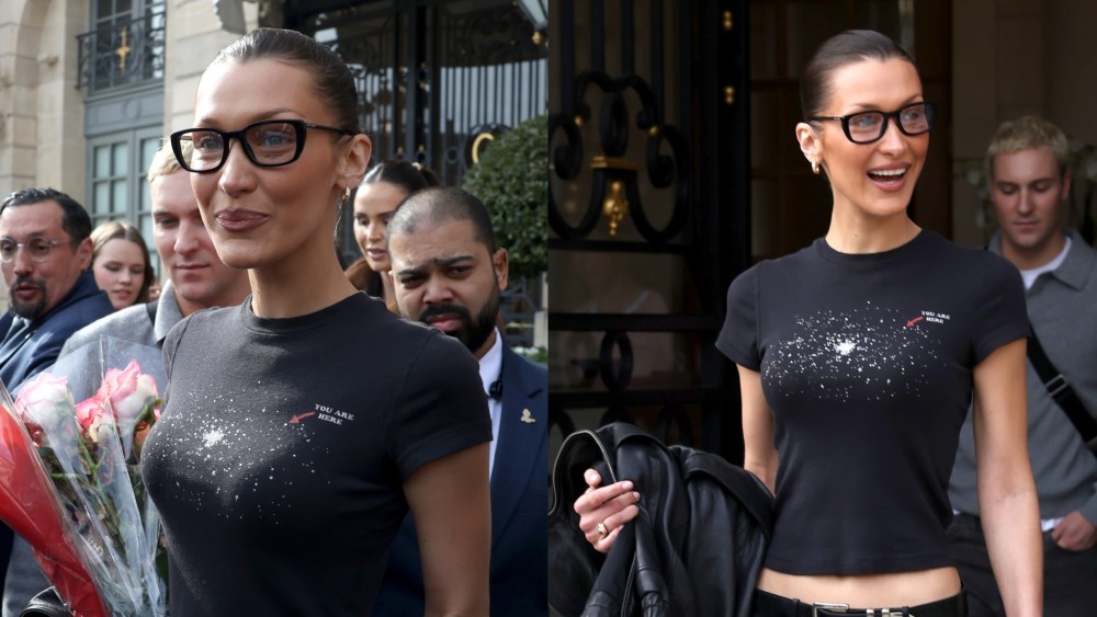 bella-hadid-goes-high-low-in-re/done-baby-tee-and-saint-laurent-leather-jacket-in paris