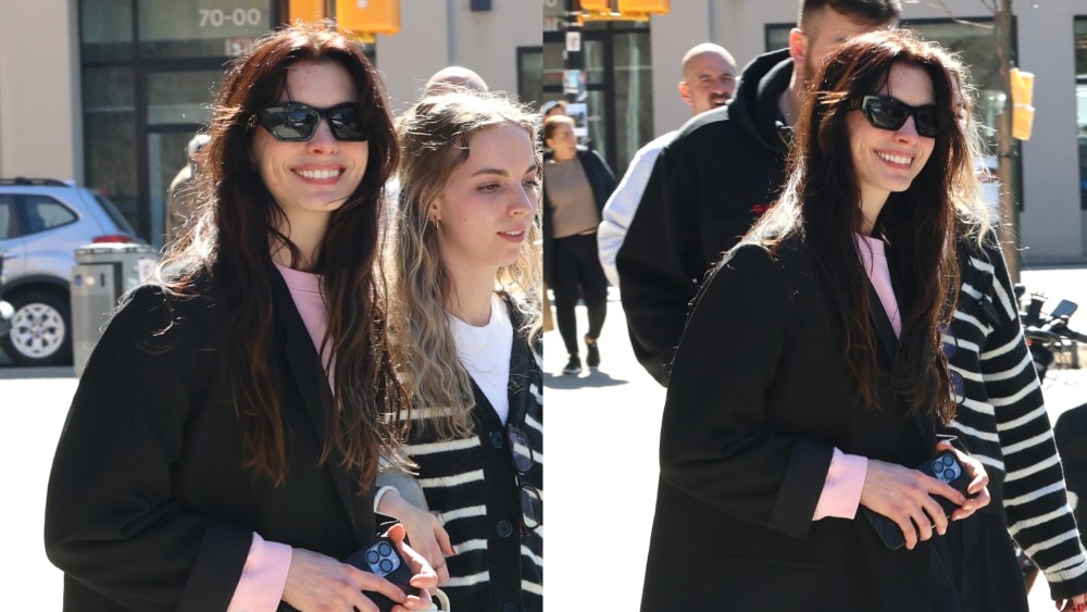 anne-hathaway-embraces-high-low-dressing-in-pink-sweatsuit-and-black-blazer-on-‘verity’-set-in-new york