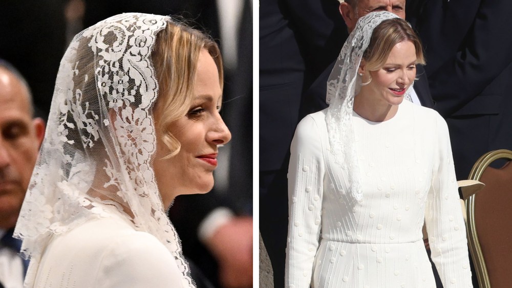 princess-charlene-of-monaco-wears-white-ellie-saab-midi-dress-for-pope-leo-xiv-inauguration mass