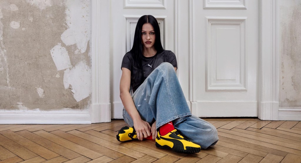amelia-gray-hamlin-stars-in-new-puma-mostro-campaign-highlighting-upcoming-‘pele-yellow’ colorway