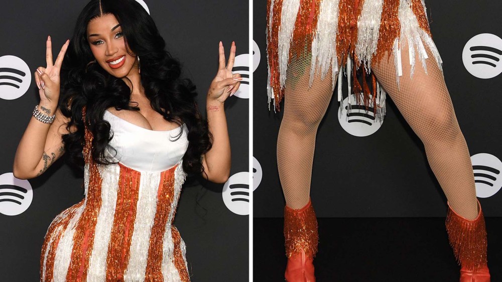 cardi-b-performs-in-sunburst-fringed-margiela-tabi-ankle-boots-at-spotify-beach-in cannes