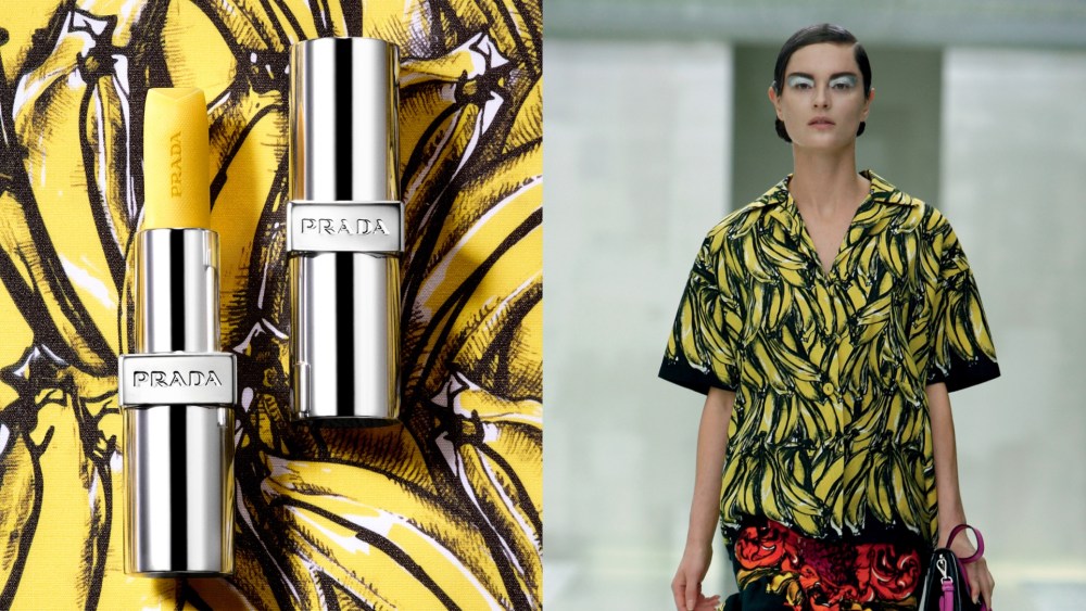 prada-introduces-juicy-‘banana-yellow’-lip-balm-inspired-by-archive-fruit motif