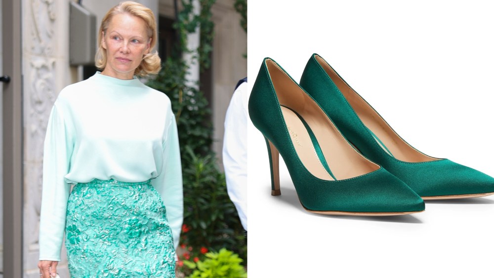 pamela-anderson-steps-into-luxury-with-jewel-toned-gianvito-rossi-heels-to-promote-new movie