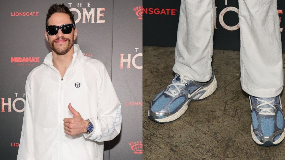 ready-for-fatherhood, pete-davidson-embraces-the-dad-shoes-trend at-‘the-home’ premiere