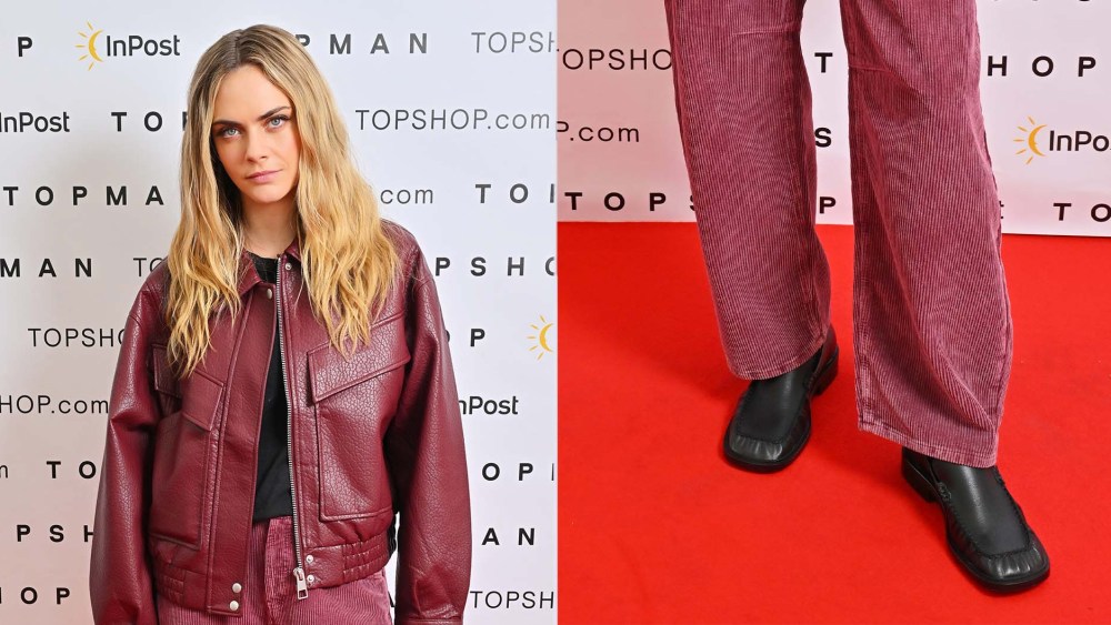 cara-delevingne-marks-topshop’s-london-comeback-in-ruched-leather loafers