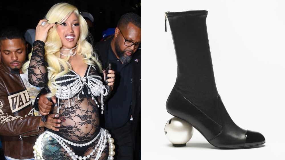 cardi-b’s-dramatic-chanel-boots-top-off-her-pearl-heavy-look-for-‘am-i-the-drama?’-album party