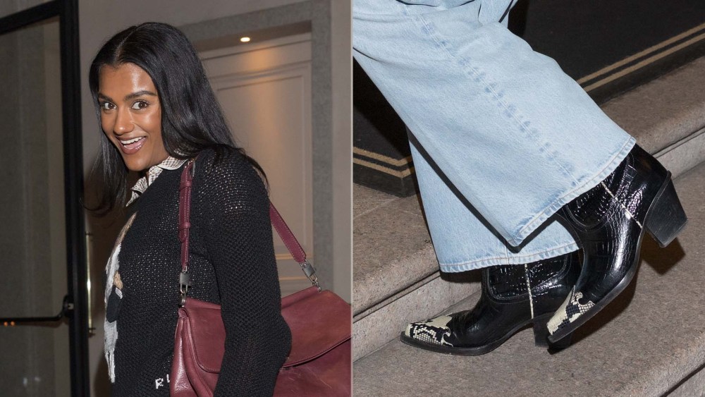 simone-ashley-brings-paris-texas’-western-edge-to-milan-in-croc-ricky boots