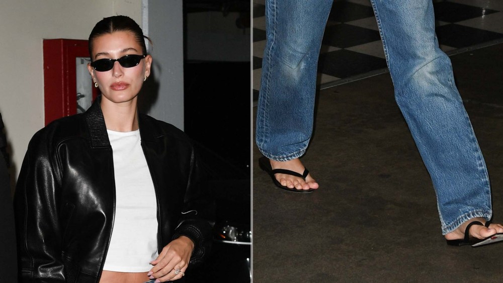 hailey-bieber-makes-sandals-a-fall-staple-in-the-row’s-city flip-flops