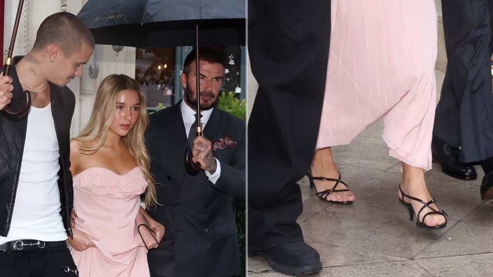 harper-beckham-supports-her-mom-victoria’s-spring-2026-show-in-miu-miu-strappy sandals