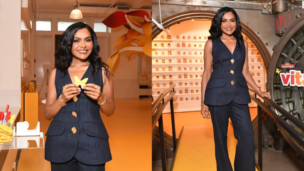 mindy-kaling-revives-the-vest-trend-with-coordinated-pinstripe-trousers-in-cara cara