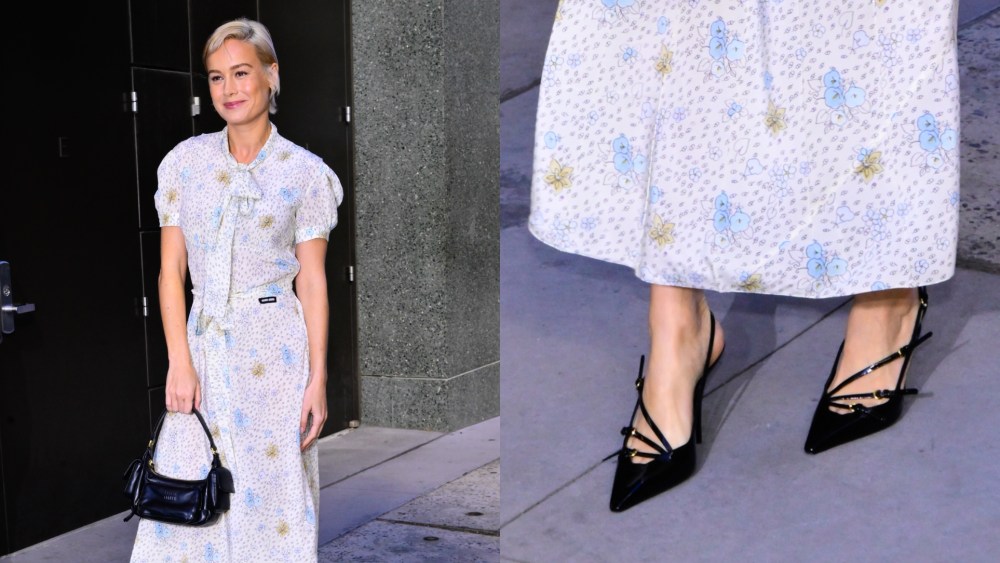 brie-larson-buckles-up-in-miu-miu-slingback-pumps-for-‘the view’