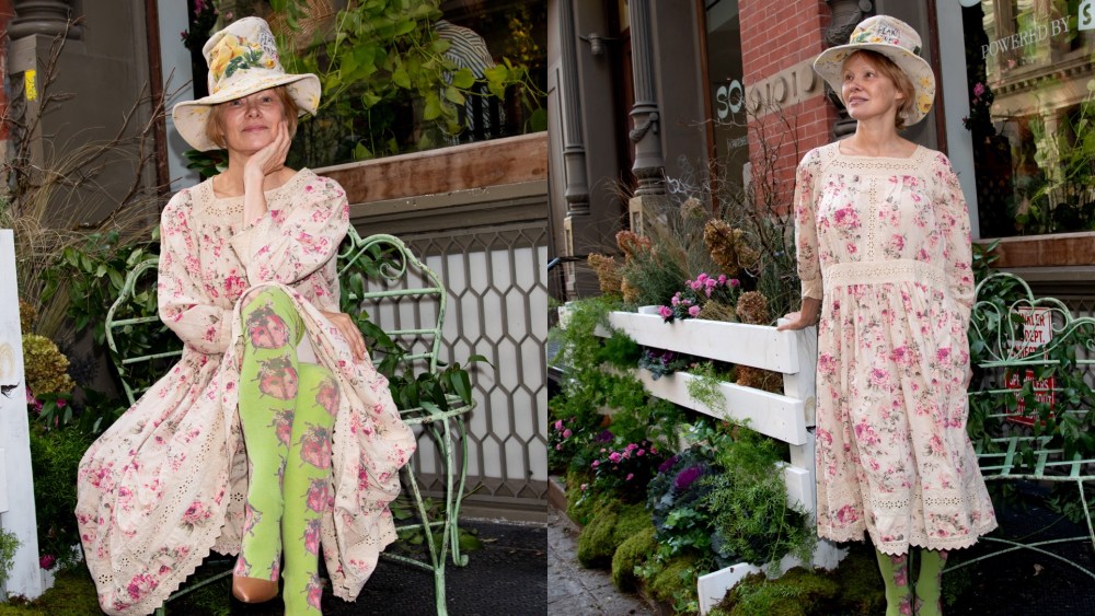 pamela-anderson’s-floral-dress-mirrors-sonsie’s-garden-inspired pop-up