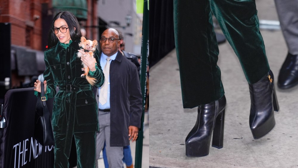 demi-moore-levels-up-her-new-yorker-festival 2025-look-with-saint-laurent-platform boots
