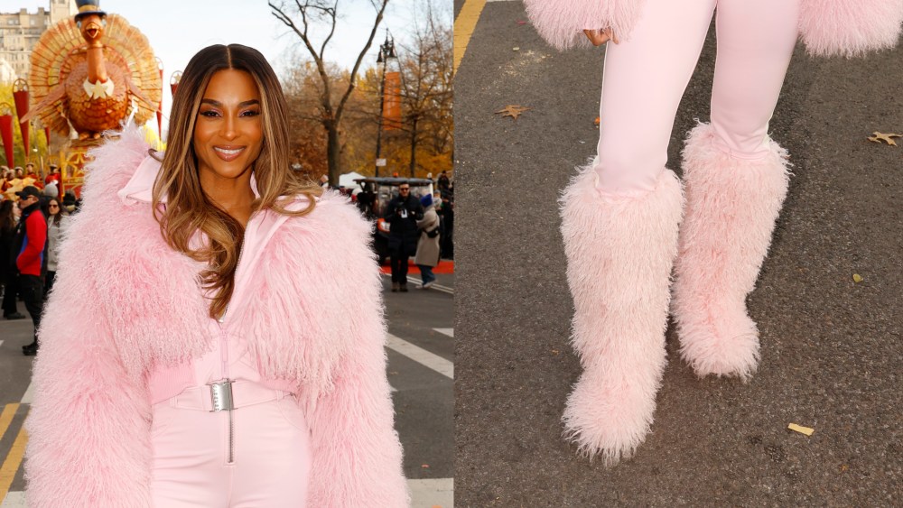 ciara-bundles-up-in-pink-fur-boots-for-thanksgiving-day-parade performance