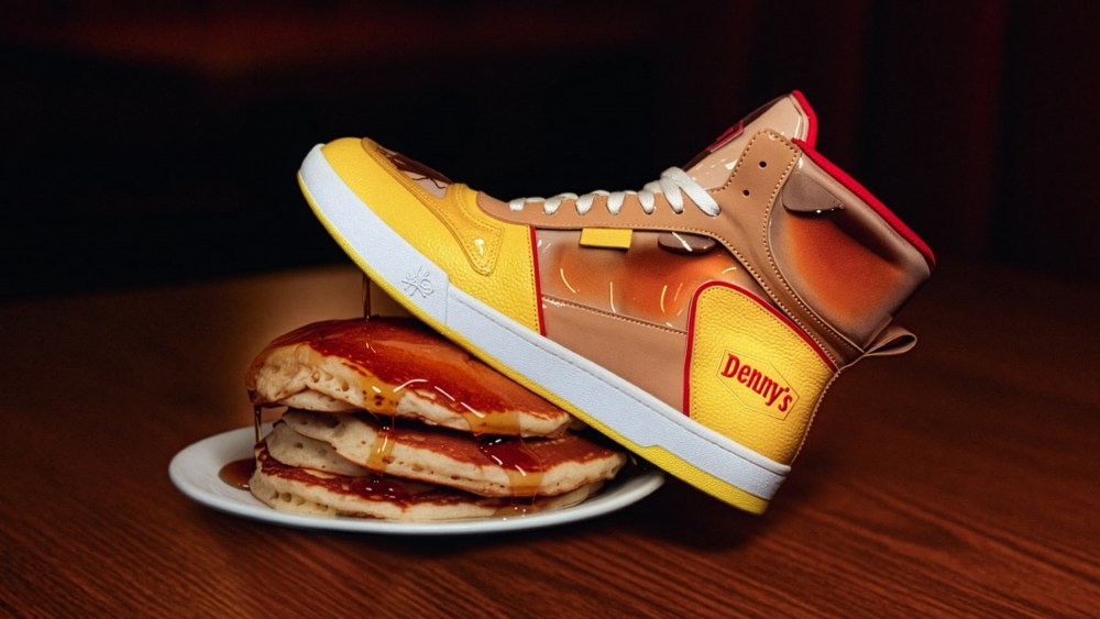 denny’s-and-mache-create-a-sneaker-with-real-syrup-inside-to-celebrate-national-maple-syrup day