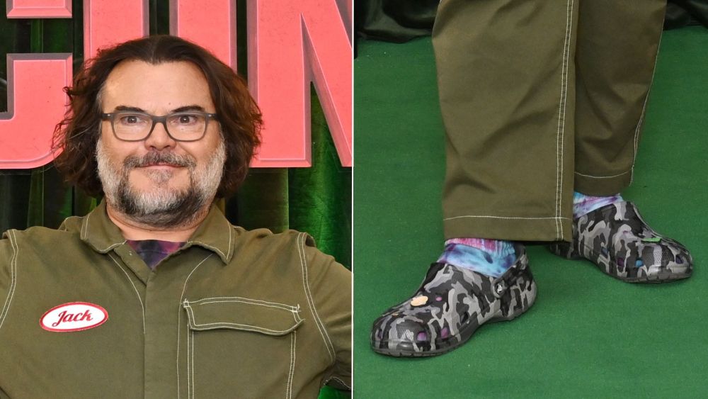jack-black-power-clashes-camo-crocs-and-tie-dye-socks-at-the-‘anaconda’-london photocall