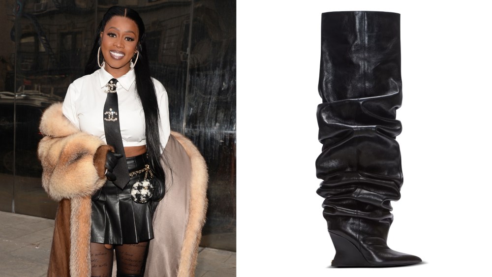 remy-ma’s-slouchy-balmain-boots-add-edge-to-her-school-girl-inspired look