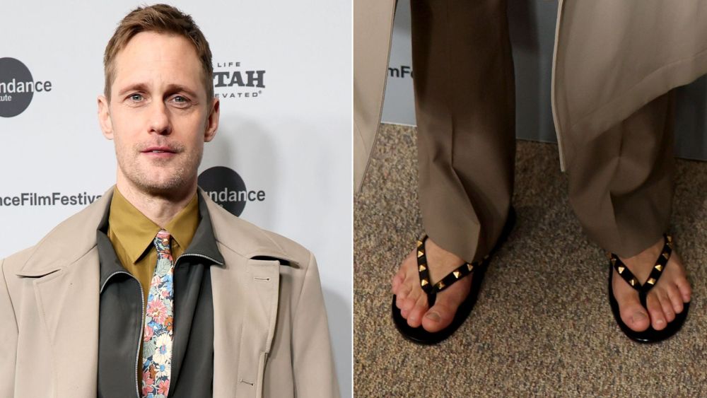 alexander-skarsgard-brings-the-flip-flop-debate-to-sundance-in-valentino rockstuds