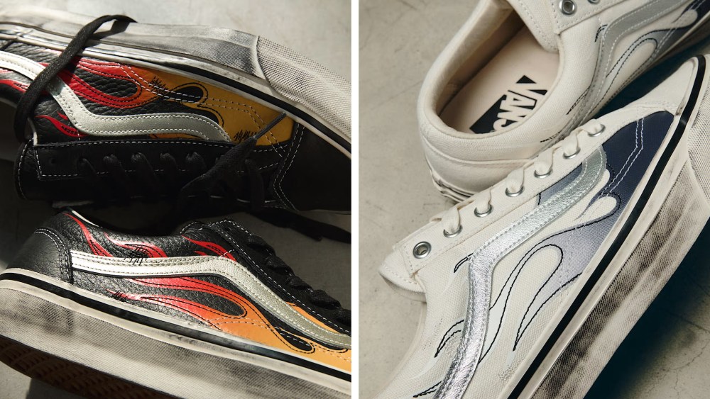 vans-updates-its-iconic-flame-old-skool-with-a-capsule-of-distressed sneakers