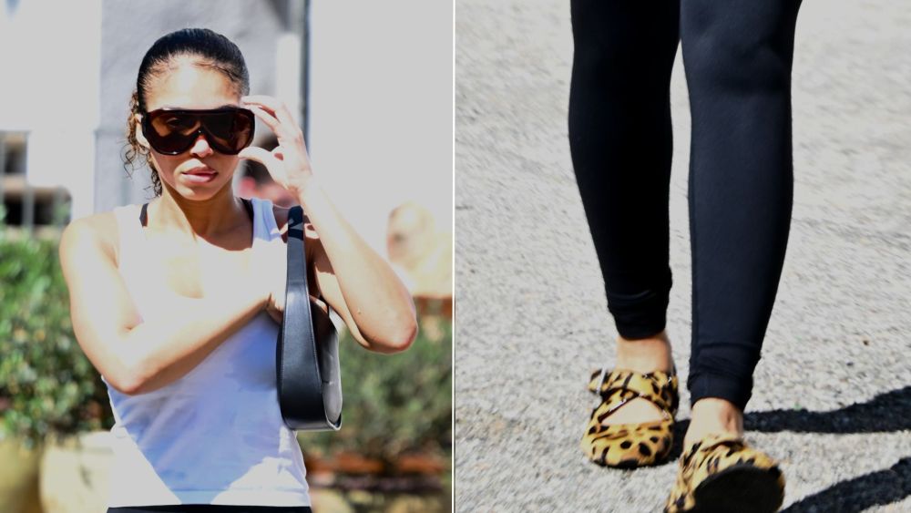 lori-harvey-gives-the-ballet-flat-trend-an-animal-print-twist-in alaia