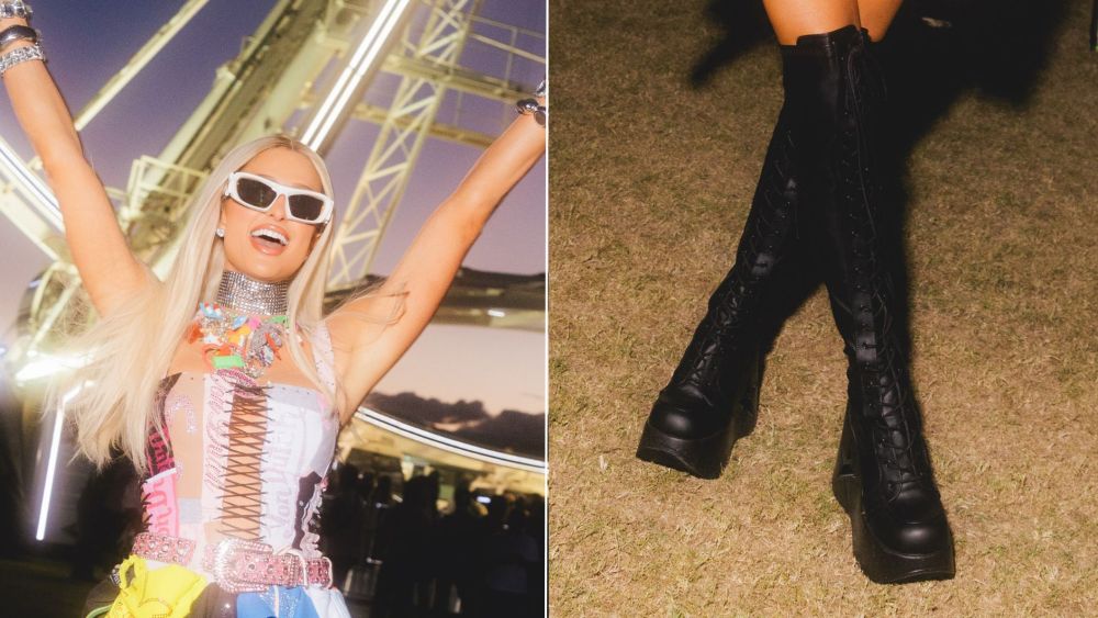 paris-hilton-takes-coachella’s-black-boot-trend-back-to-full-y2k-platform excess