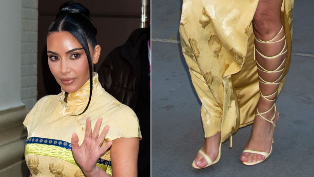 kim-kardashian-gives-her-broadway-producer-moment-a-butter-yellow-gladiator-sandal finish