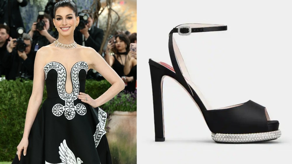 anne-hathaway’s-roger-vivier-sandals-match-her-hand-painted-michael-kors-dress-at-met gala
