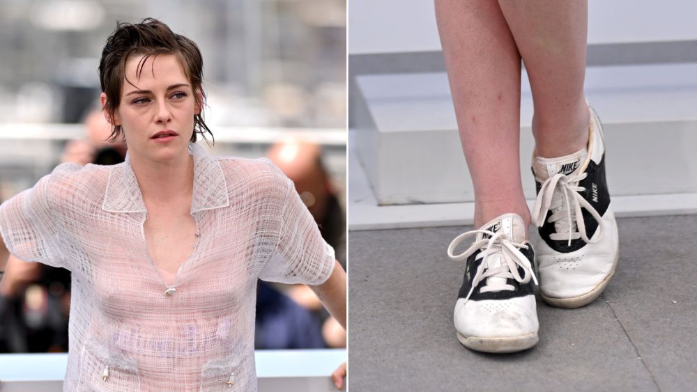 kristen-stewart-takes-her-penchant-for-rare-sneakers-to-cannes-in-vintage-nike-saddle shoes