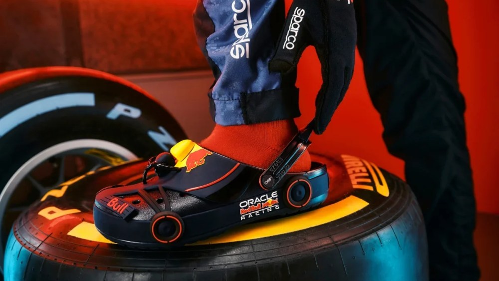 crocs’-red-bull-racing-collab-completely-reimagines-classic-clog-as-a-formula-1 car