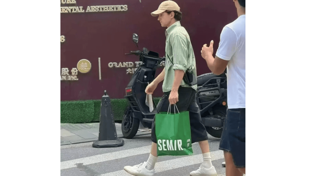 tom-holland-accidentally-endorses-chinese-apparel-brand-semir during-‘spider-man’-press tour