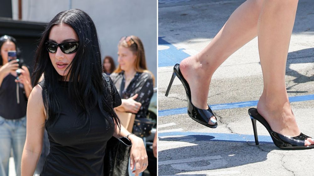 charli-xcx-launches-her-‘music,-fashion,-film’-era-in-patent-peep-toe mules