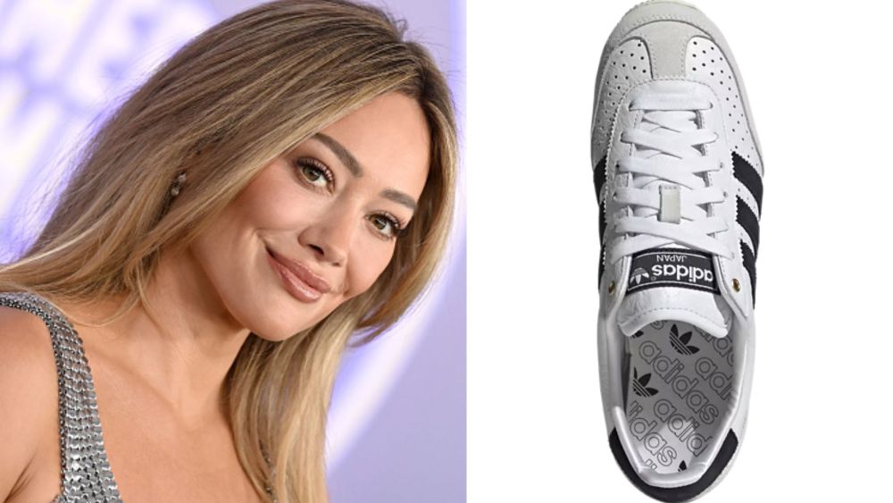 hilary-duff-runs-errands-in-laid-back-adidas-originals-japan-low-top sneakers
