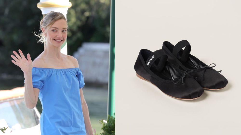 amanda-seyfried-tries-her-hand-at-‘balletcore’-in-supple-satin-miu-miu-ballet-flats-at-2026-venice-film festival