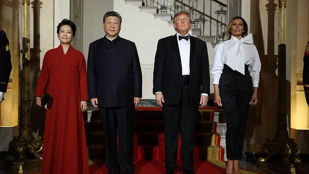 melania-trump-is-all-wrapped-up-in-a-bow-for-state-dinner-for-china’s-president-xi jinping