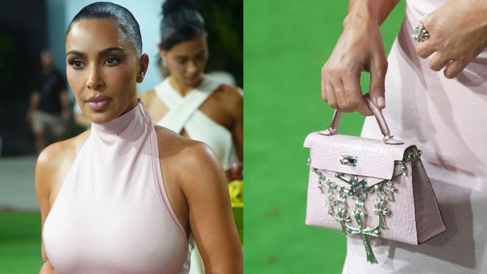 kim-kardashian-pairs-sheer-pink-alaia-look-with-customized-hermes-bag-featuring-chrome-hearts embellishment