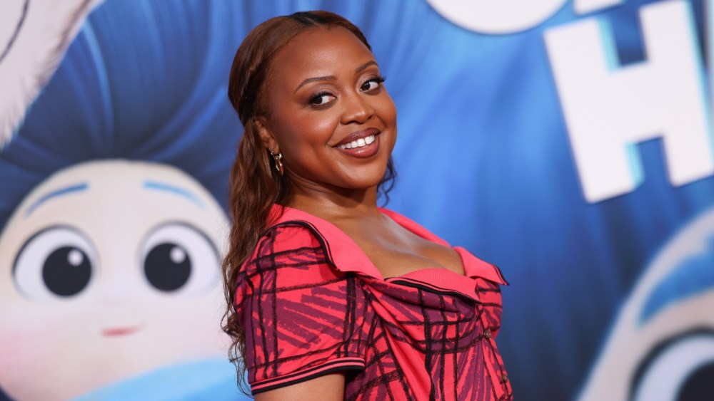 quinta-brunson’s-checked-vivienne-westwood-dress-brings-a-dose-of-storybook-whimsy-to-‘the-cat-in-the-hat’ premiere