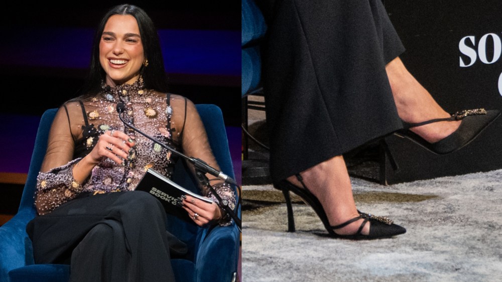 dua-lipa-shows-off-strappy-schiaparelli-satin-shoes-at-the-2026-london-literature festival